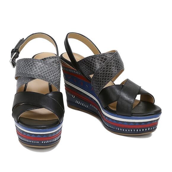 Opening Ceremony Multi Colored Wedge Sandals - Picture 2 of 10